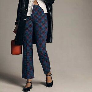 NWT The Margot Kick-Flare Cropped Pants by Maeve: Plaid Edition, Size XS & S